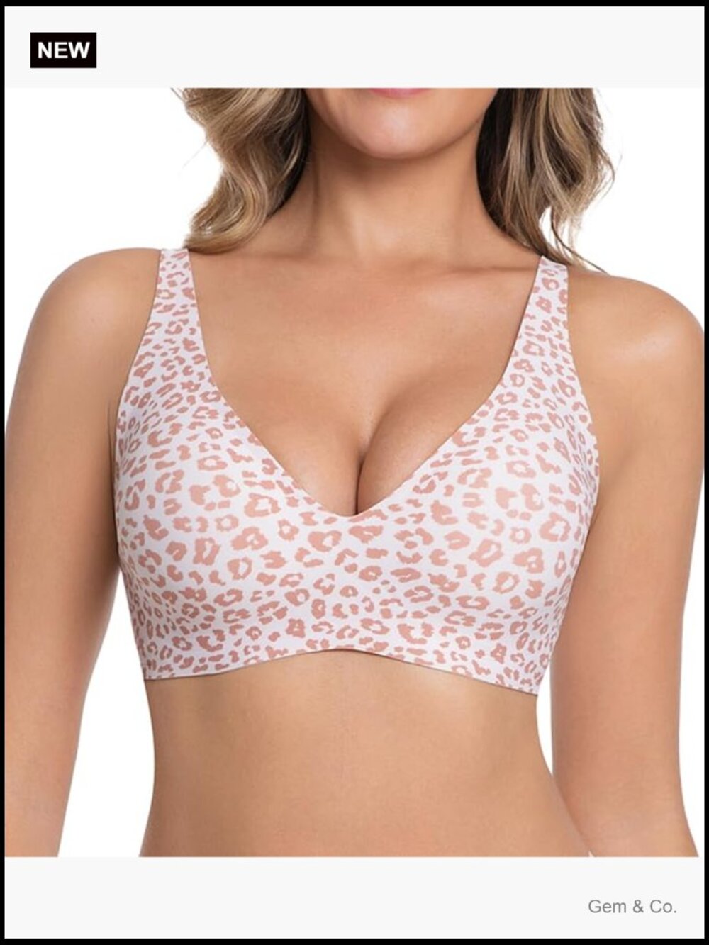 Wireless Plunge Bralette - Seamless Push Up Bra No Underwire